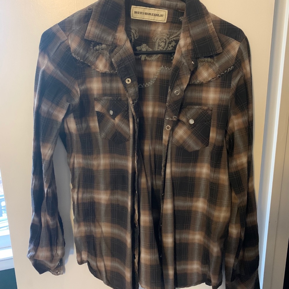 Bit & Bridle Button Up Shirt.